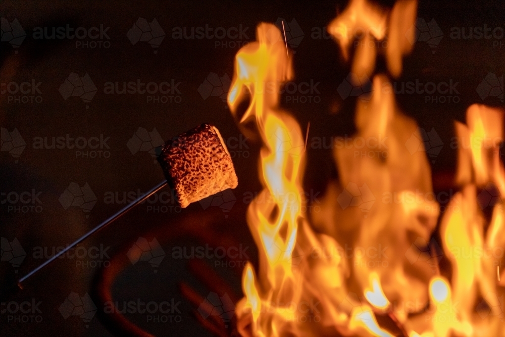 Marshmallow and firepit - Australian Stock Image