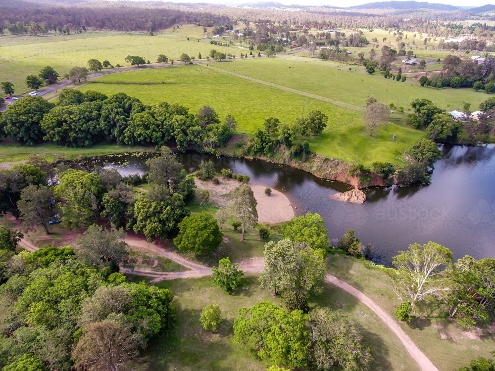 Mary river and farm land - Australian Stock Image