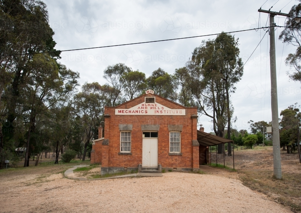 mechanics institute in a regional town - Australian Stock Image