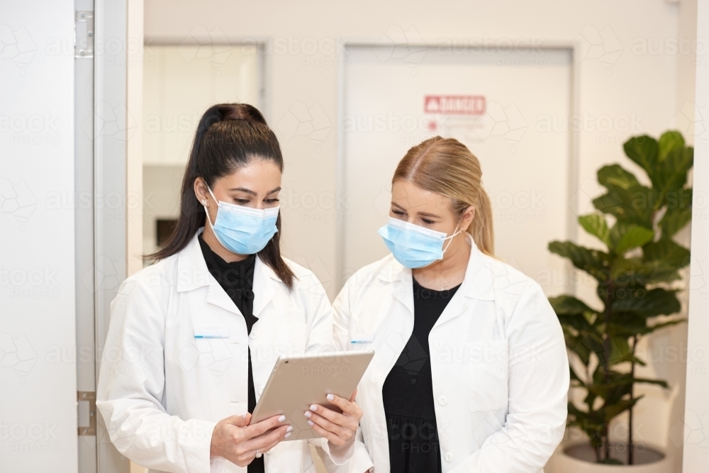 Image of Medical practitioners working together at their practice ...