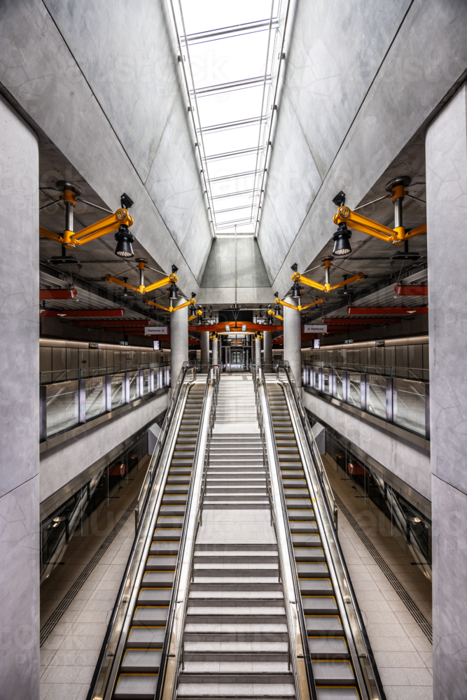 MELBOURNE, AUSTRALIA - DECEMBER 3, 2025: Newly opened Arden underground train station - Australian Stock Image