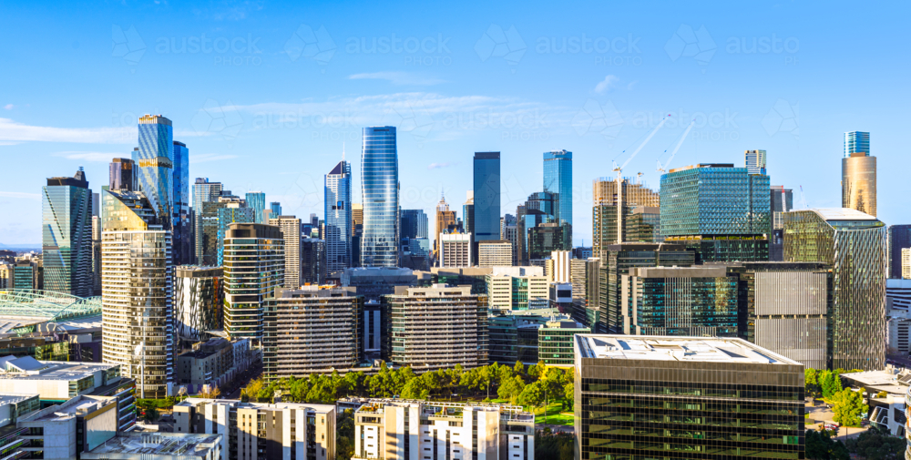 Melbourne CBD Skyline - Thriving Business Hub and Urban Growth - Australian Stock Image