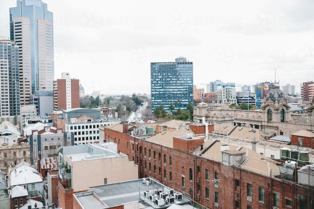 Melbourne city skyline - Australian Stock Image