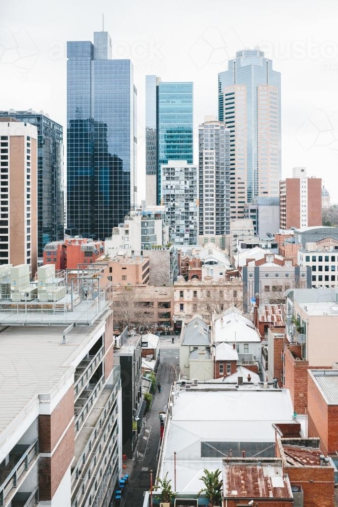 Melbourne city skyline - Australian Stock Image