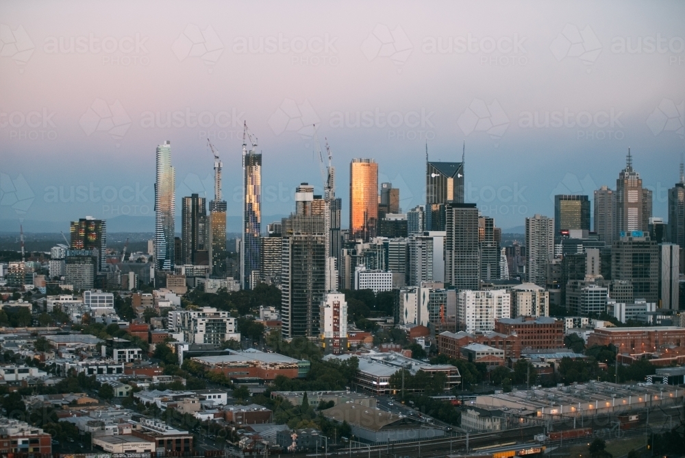 Melbourne city skyline - Australian Stock Image