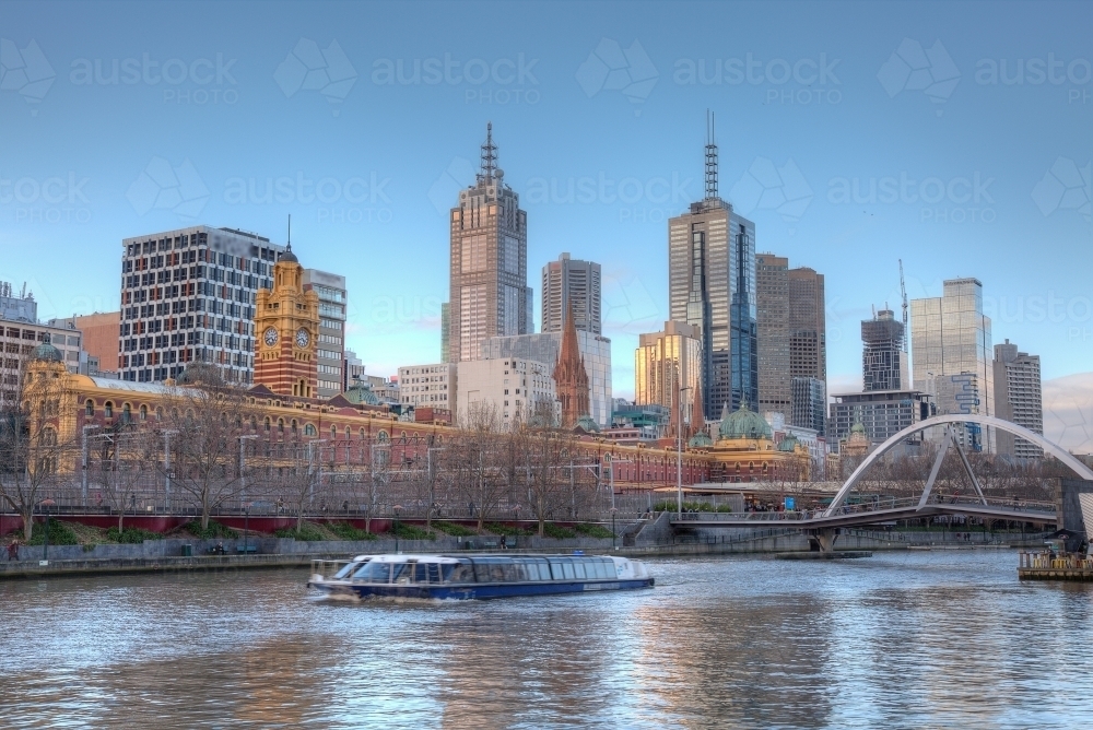 Melbourne Yarra River Cruising - Australian Stock Image