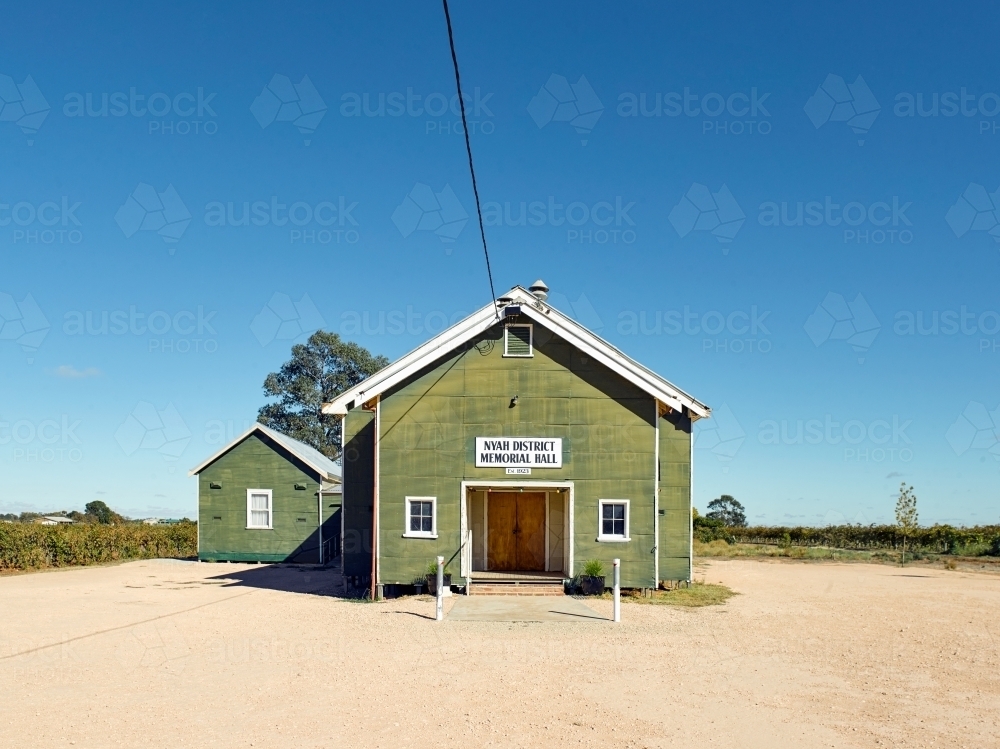 Memorial Hall in rural town - Australian Stock Image
