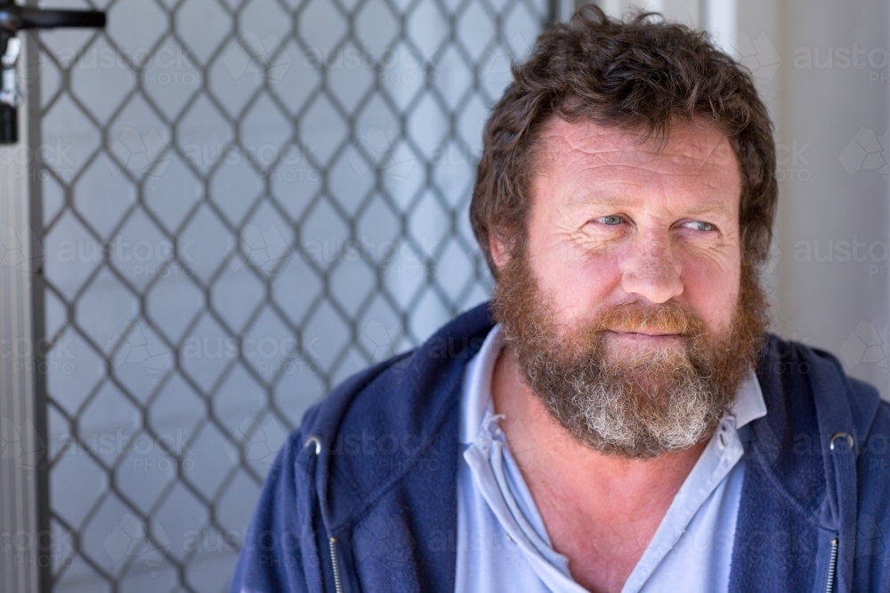 Middle aged man with beard - Australian Stock Image