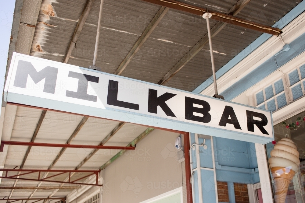 Milkbar sign - Australian Stock Image
