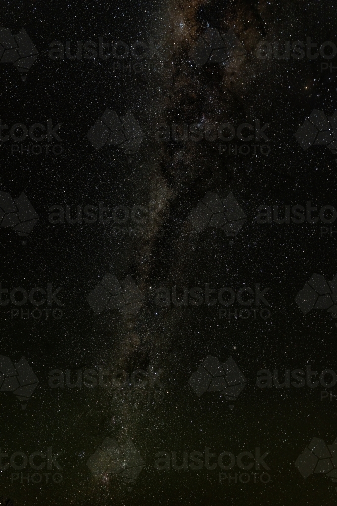 Milky Way galaxy with its dense star fields and dust lanes - Australian Stock Image