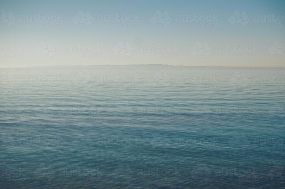 Minimalist ocean, empty blue sea and sky - Australian Stock Image