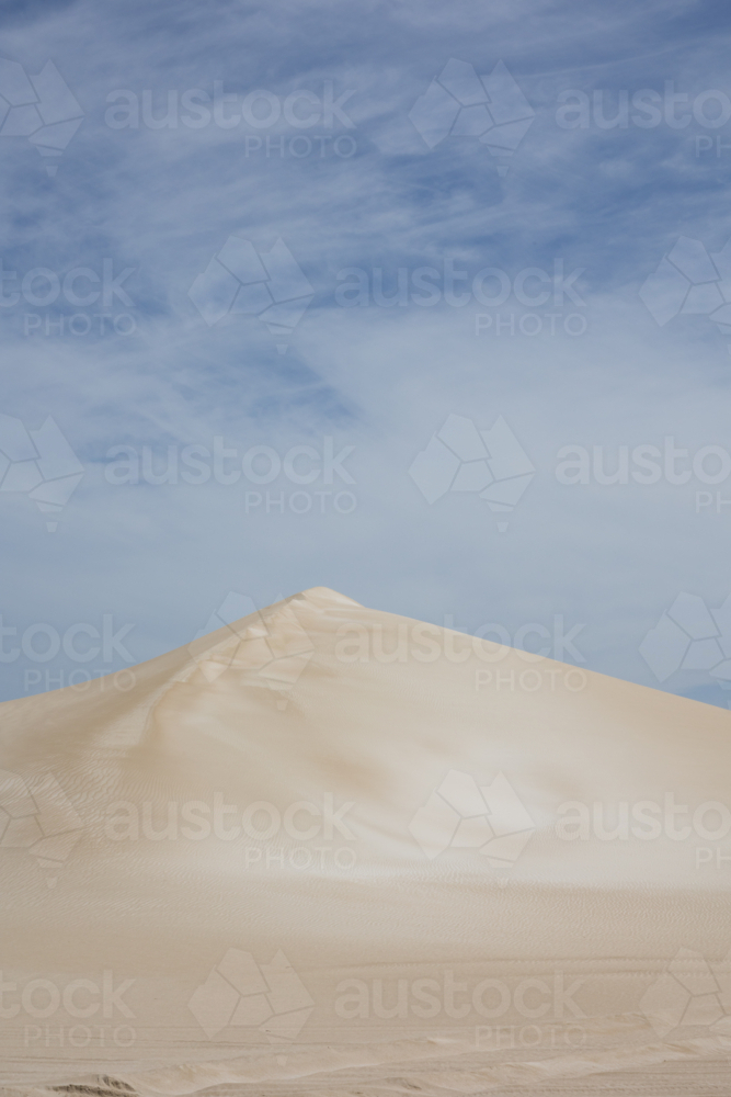 Minimalist Sand Dune Landscape in Australia Under Blue Sky - Australian Stock Image