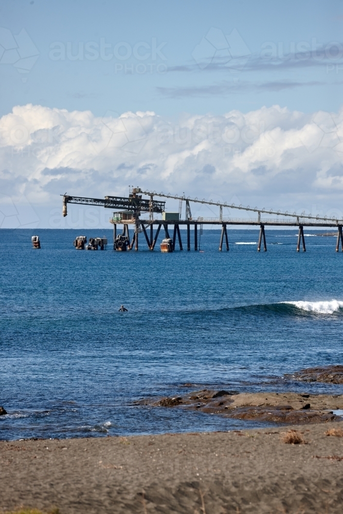 Image of Mining jetty at Shell Cove - Austockphoto