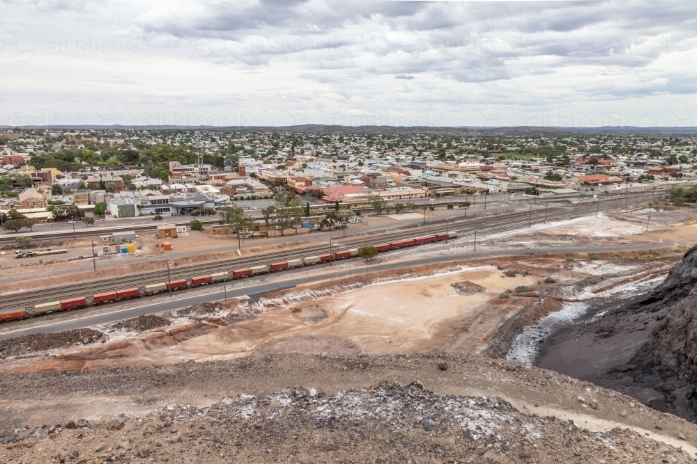Mining town from above - Australian Stock Image