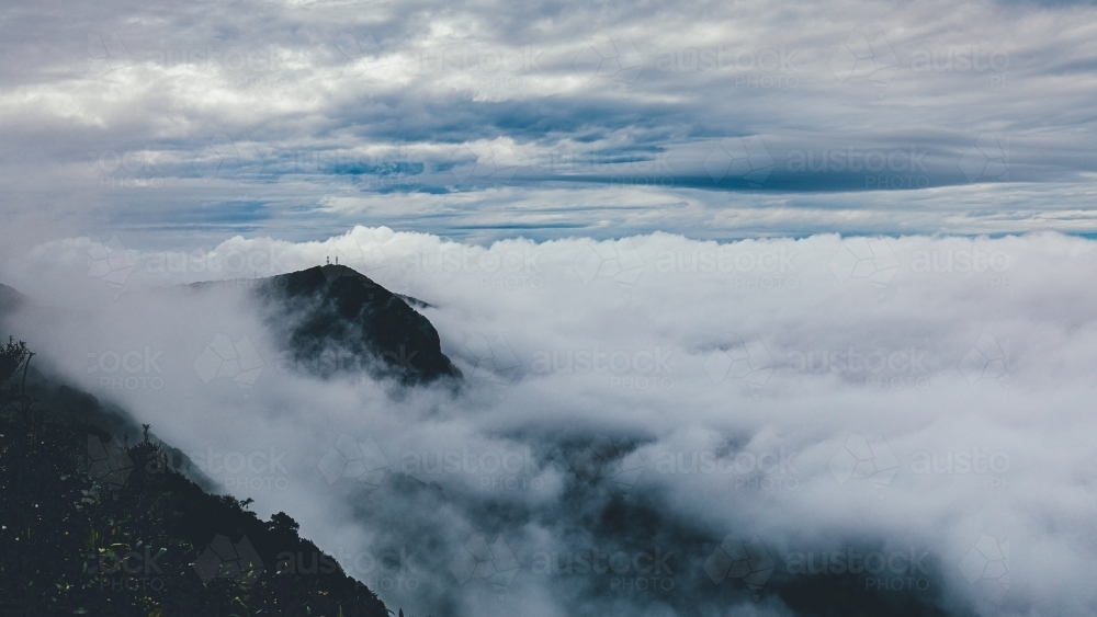 Misty view from Best of All Lookout - Australian Stock Image