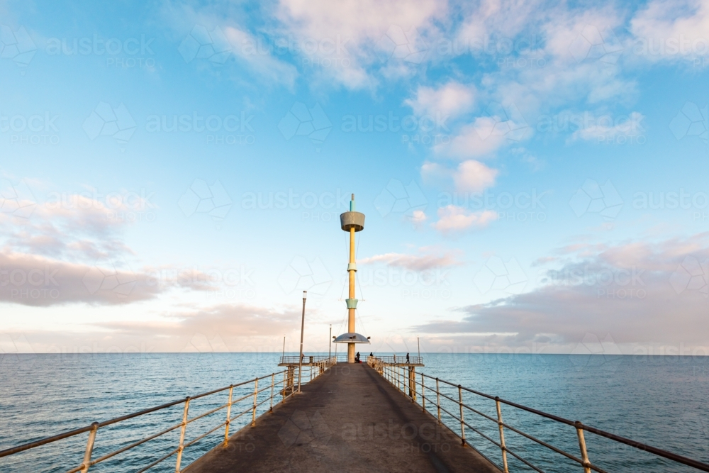 Mobile phone telecommunications tower at the end of the Brighton Jetty - Australian Stock Image