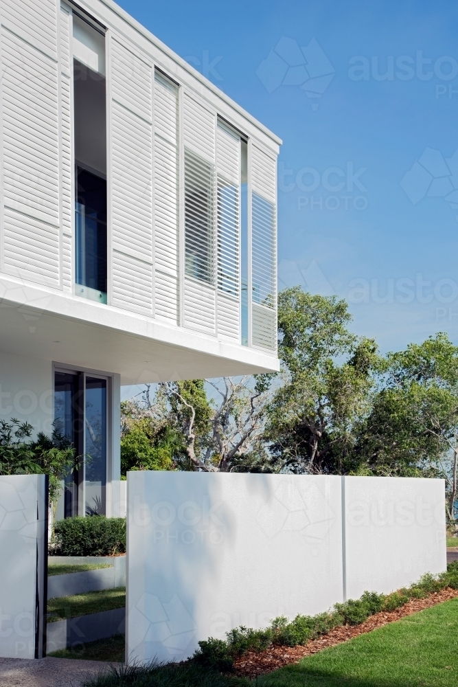 Modern architecture detail of house facade - Australian Stock Image