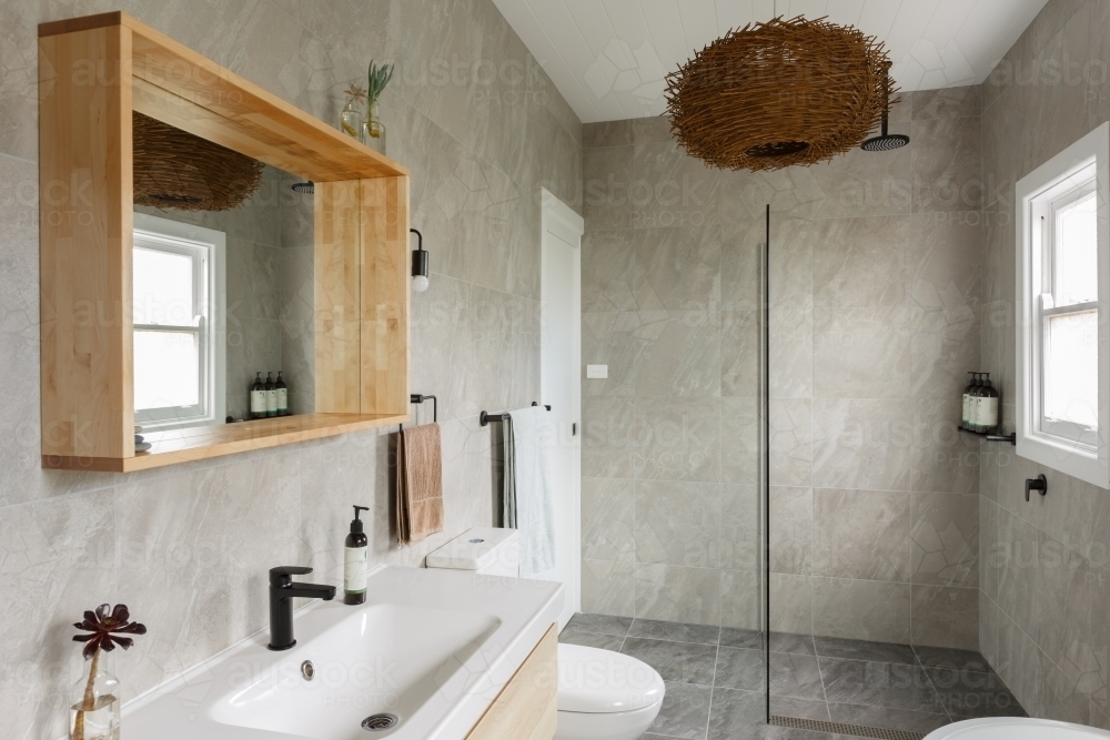 Modern bathroom interior - Australian Stock Image