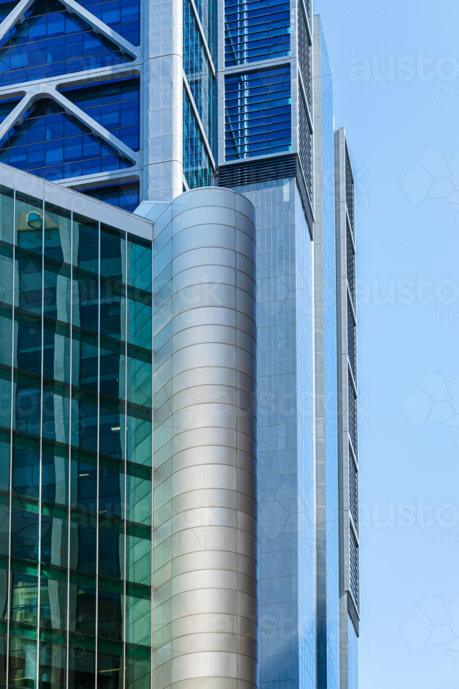 Modern building architecture in the City of Perth Western Australia - Australian Stock Image