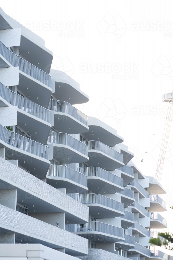 Multiple Levels Image of Modern building with multiple levels of balconies - Austockphoto