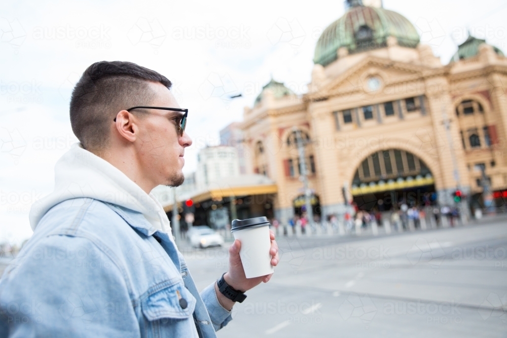 Morning Coffee in Melbourne - Australian Stock Image