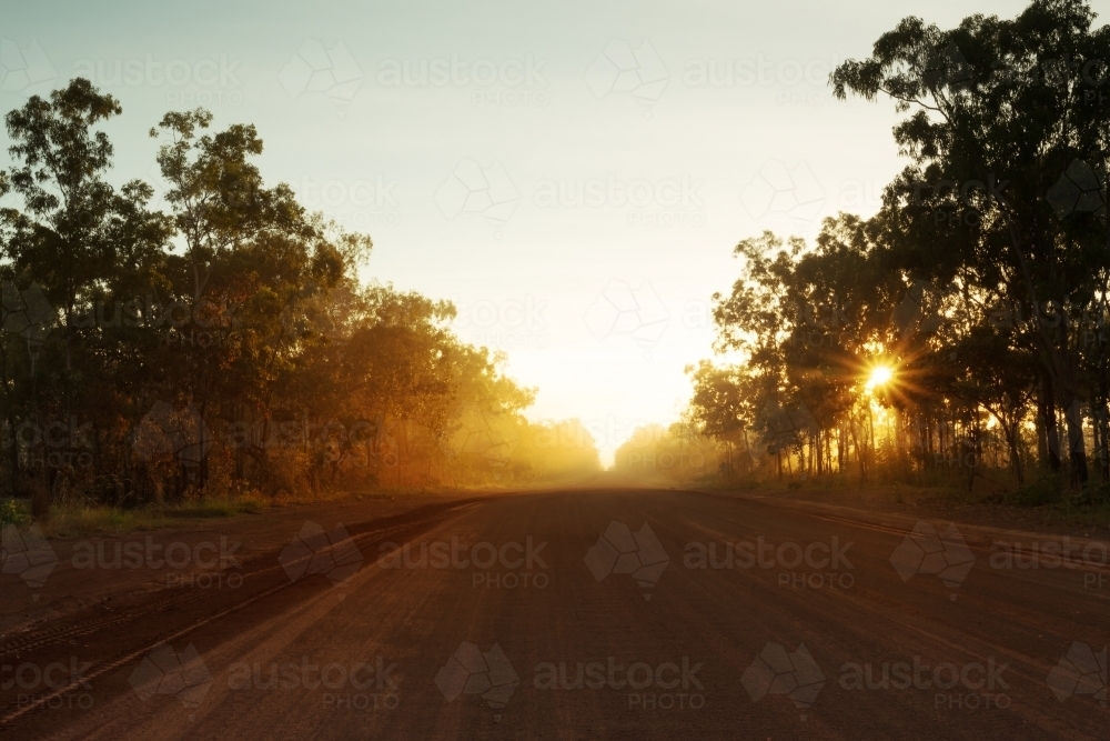 Morning on the road - Australian Stock Image