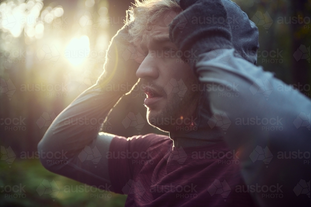 Morning Run in the Woods / Forest / Bush - Australian Stock Image