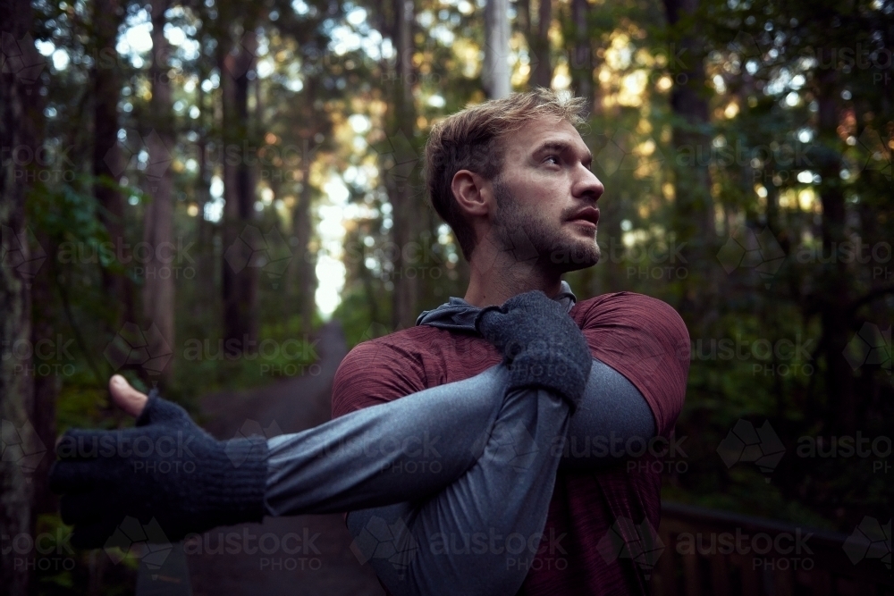 Morning Run in the Woods / Forest / Bush - Australian Stock Image
