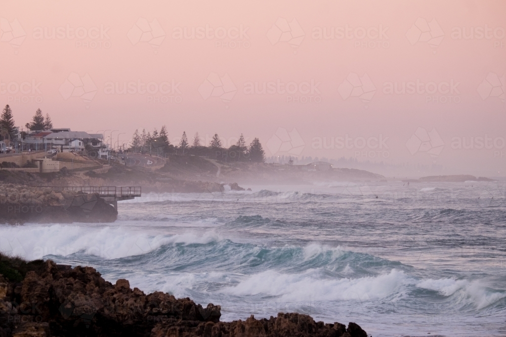 Morning Seascape of urban coastline - Australian Stock Image