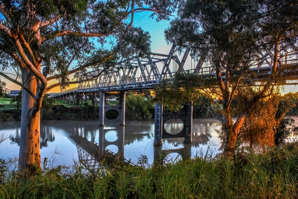 Morpeth bridge early morning - Australian Stock Image