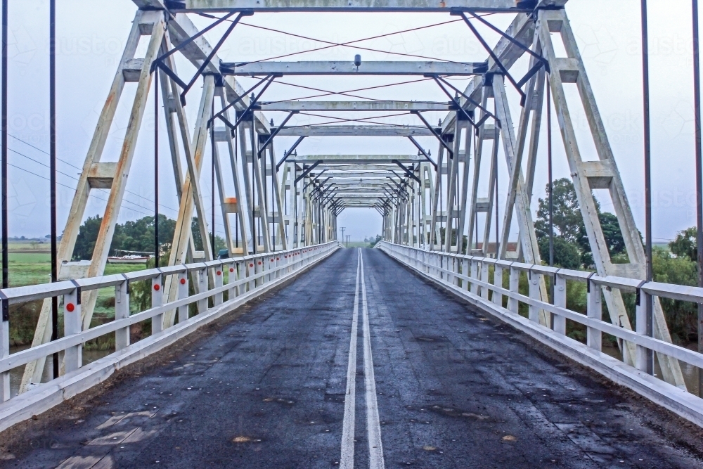 Morpeth Bridge - Looking through - Australian Stock Image