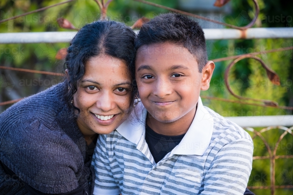 Mother and son portrait - Australian Stock Image