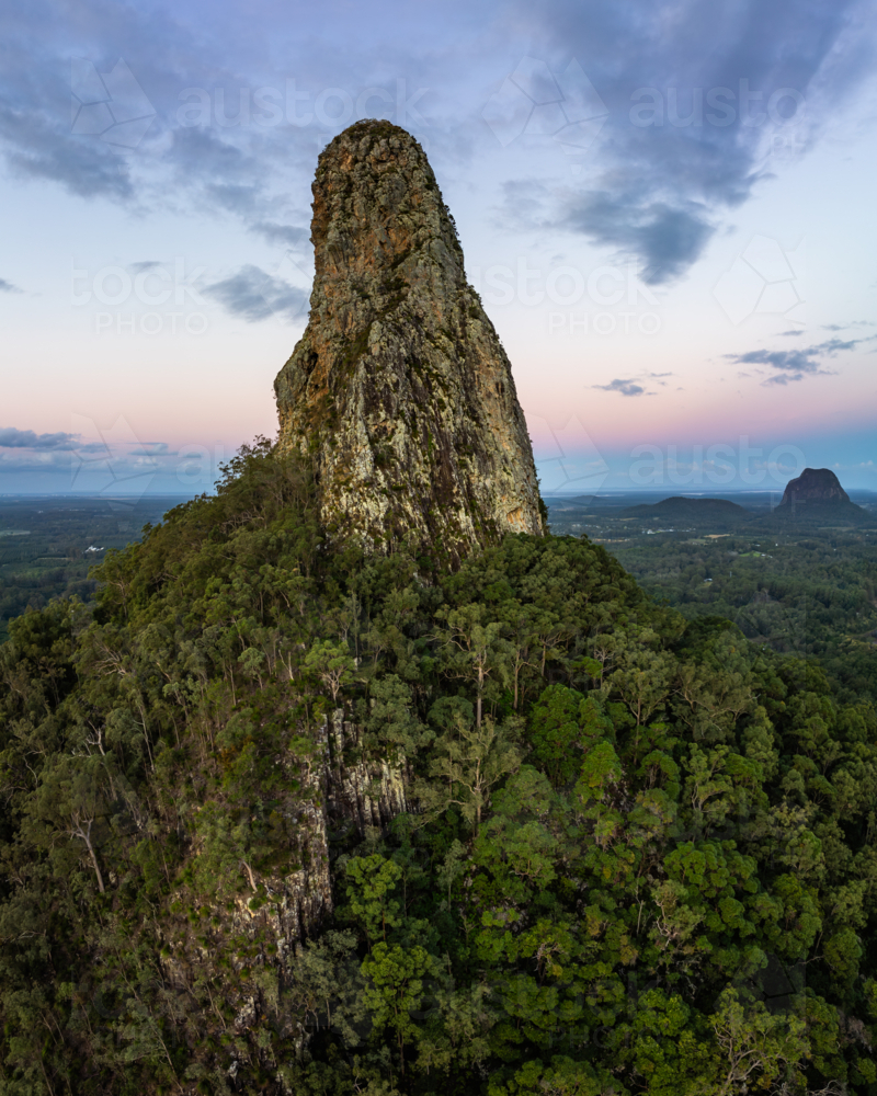Mount Coonowirin at Dusk - Australian Stock Image