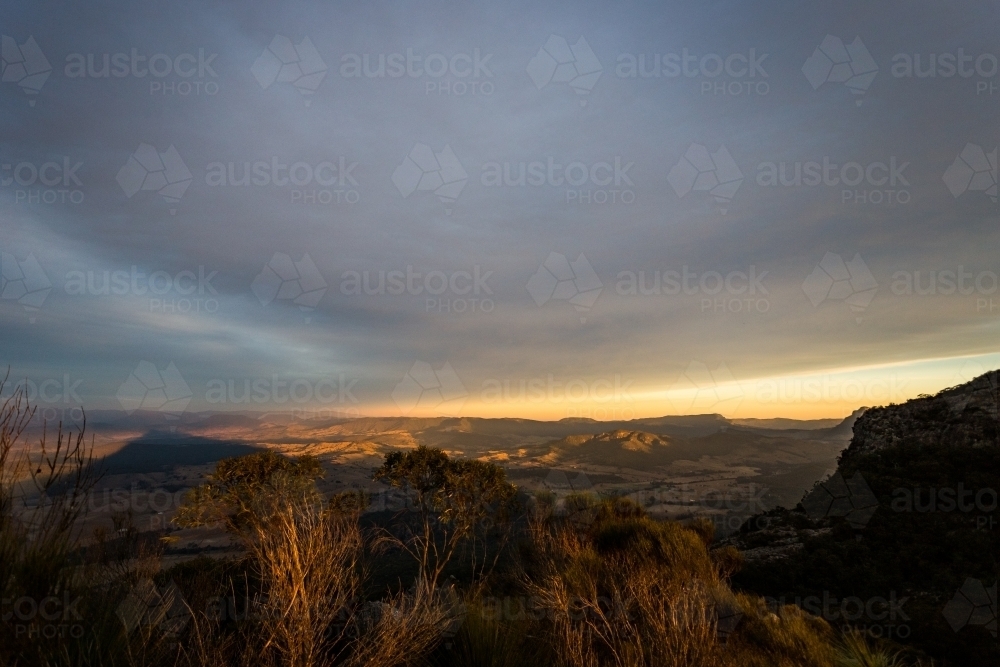 Mount Maroon Sunset - Australian Stock Image