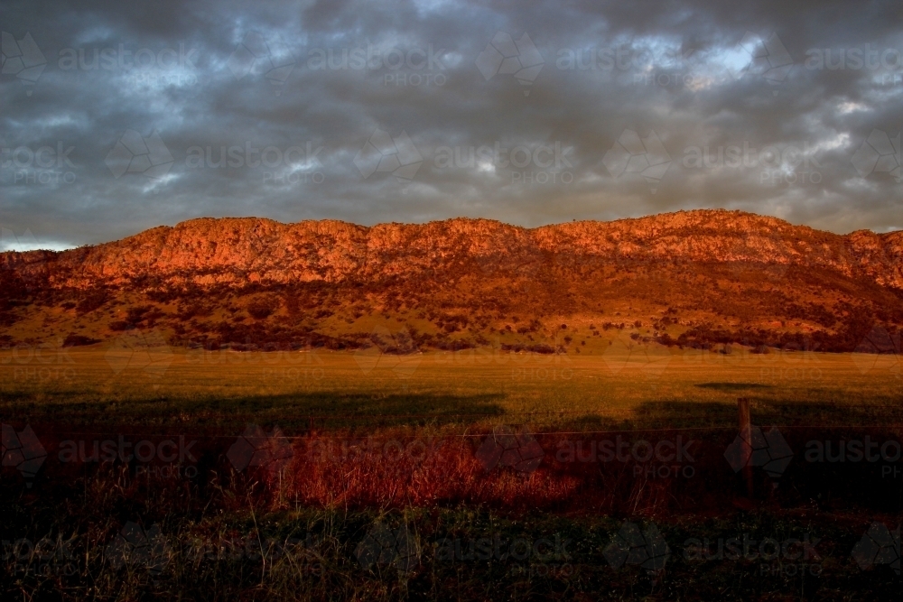 Mountain at Sunset - Australian Stock Image