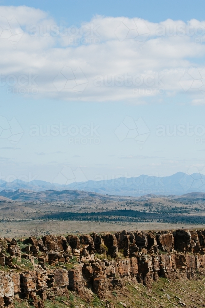Mountain landscape view of the Flinders Ranges - Australian Stock Image