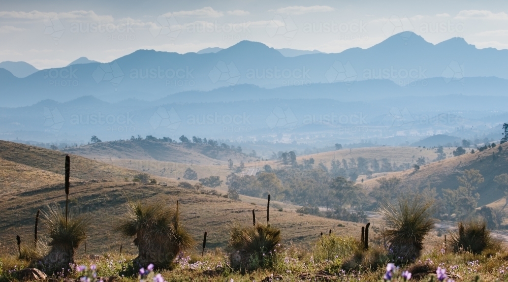 Mountain landscape view of the Flinders Ranges - Australian Stock Image