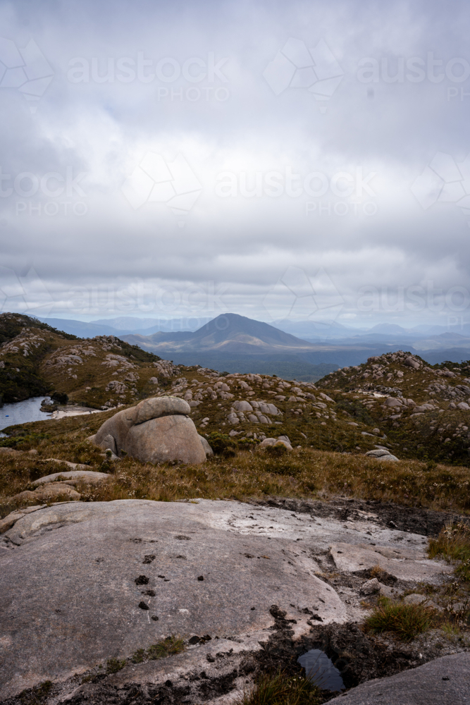 Mountains around Trial Harbour - Australian Stock Image