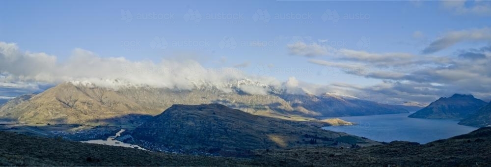 Mountains in  Queenstown, New Zealand - Australian Stock Image