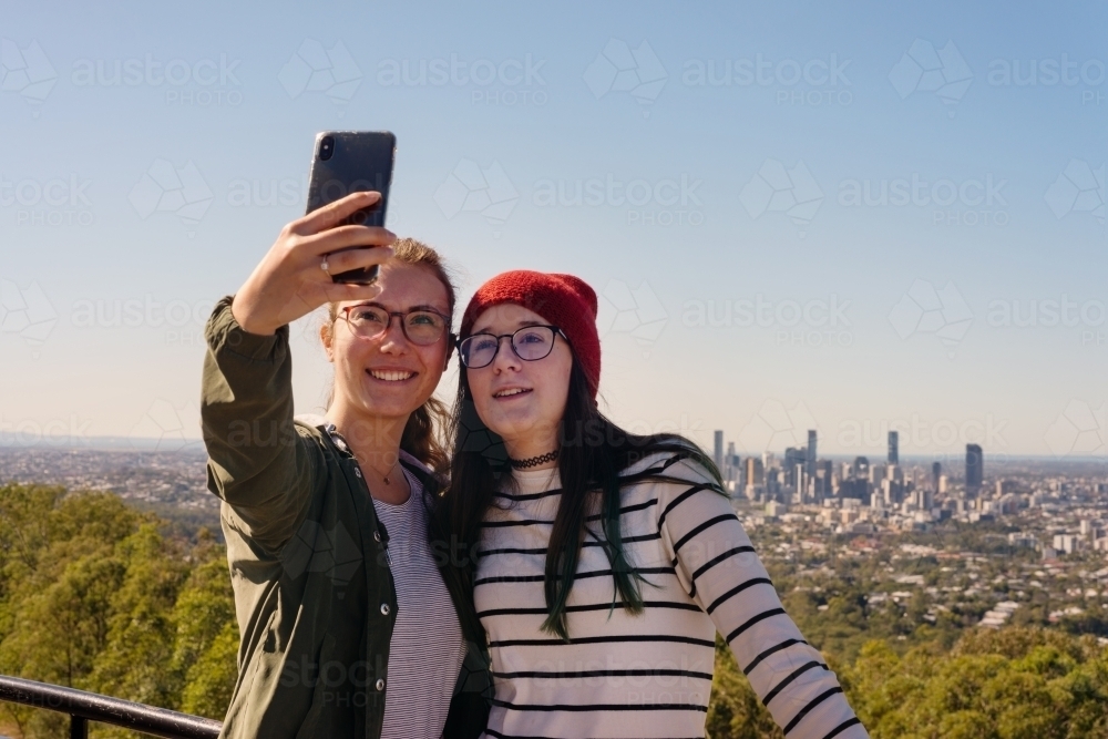 mt cootha scenic lookout - Australian Stock Image