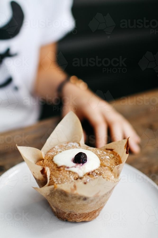 Muffin at a Cafe - Australian Stock Image