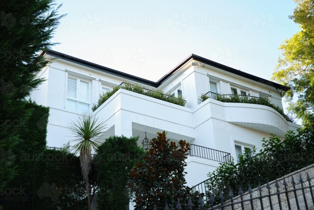Multi-story residential building with a balcony - Australian Stock Image