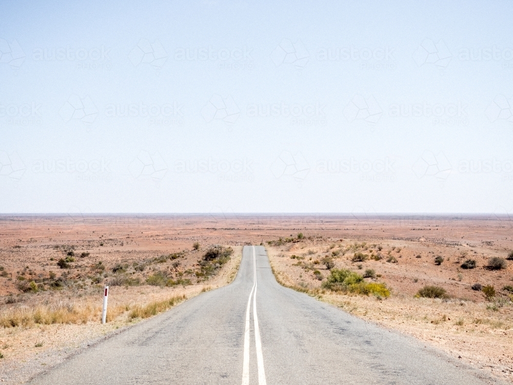 Mundi Mundi Road to Nowhere - Australian Stock Image
