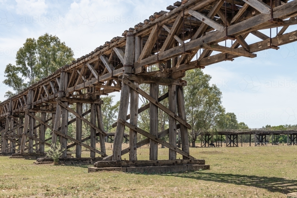 Murrumbidgee River Railway Bridge - Australian Stock Image