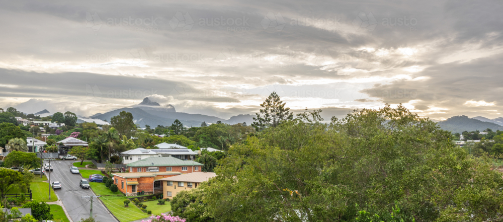 Murwillumbah, New South Wales, Australia, with Mount Warning in the background - Australian Stock Image