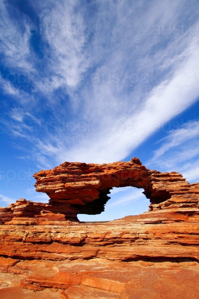 Nature's Window rock arch in Kalbarri National Park, WA - Australian Stock Image