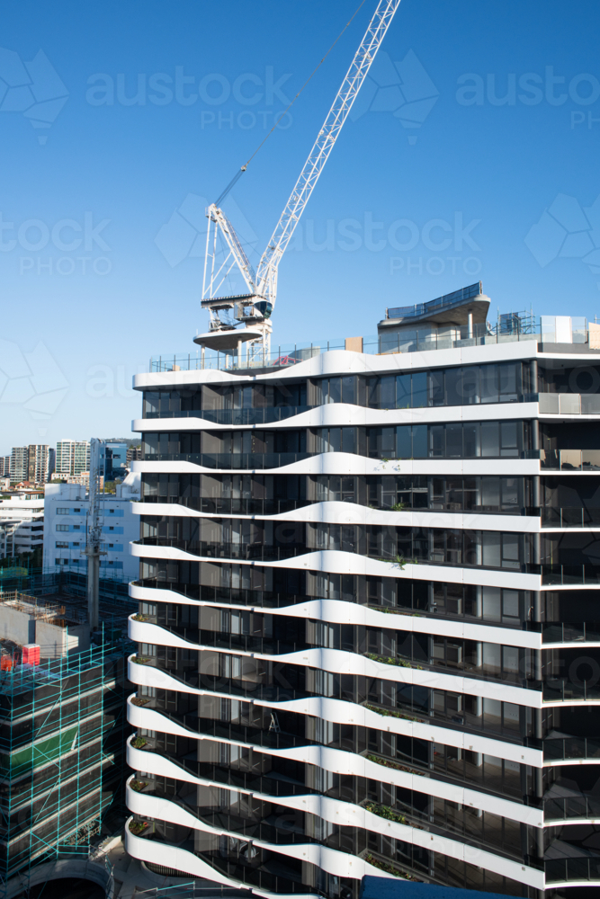 new apartment buildings under construction - Australian Stock Image