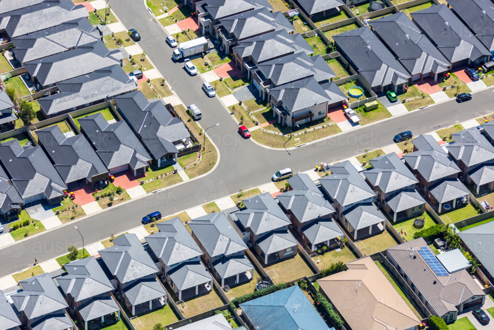 New suburbs and new housing developments in northwestern Sydney - Australian Stock Image