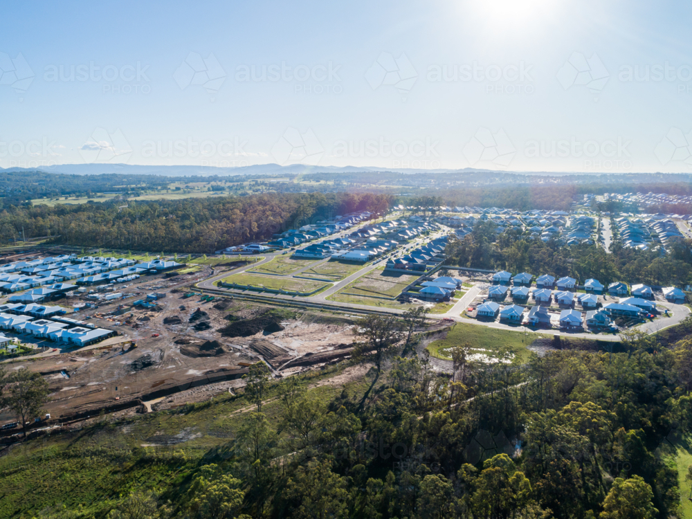 New suburbs of Huntlee medium-sized township near Branxton in the Hunter Region - Australian Stock Image