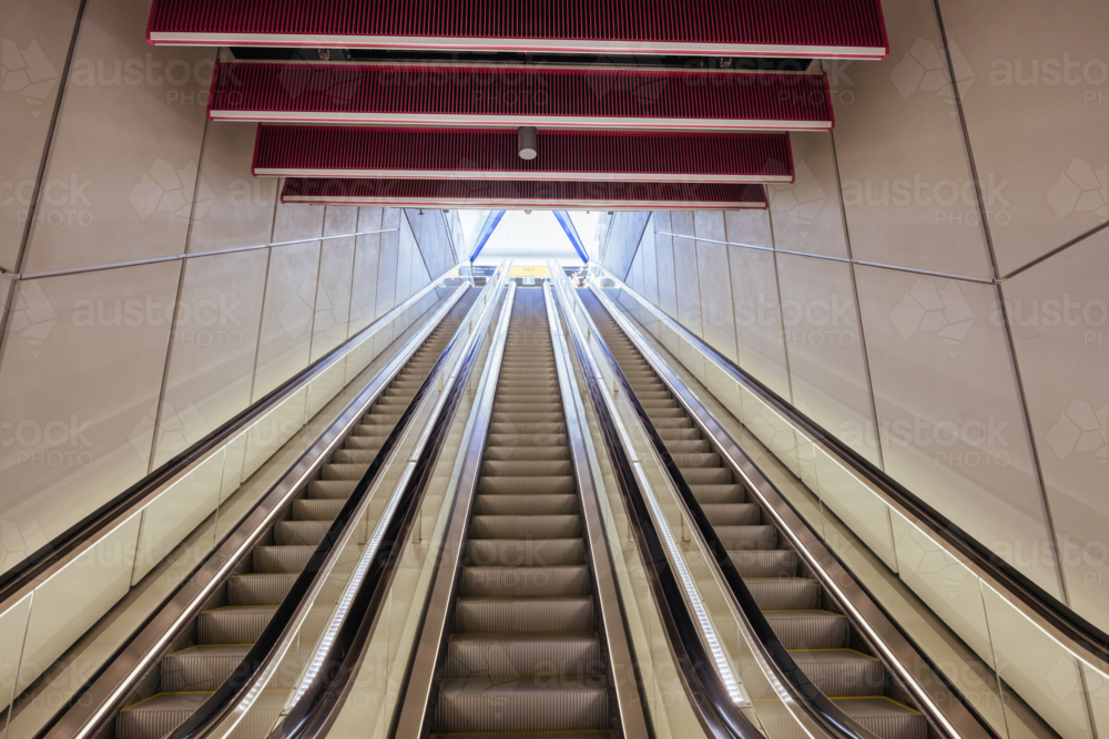 Newly opened Parkville underground train station - Australian Stock Image